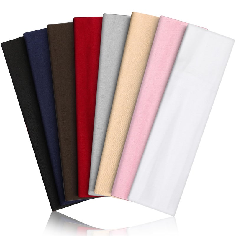 VANRUID Headbands for Women 8PCS [Summer-Exclusive Headband], Non Slip Sports Headband Elastic Soft Running Fashion Headband Absorb Sweat Headbands for Men for Women for Working Out, Travel - Image 1