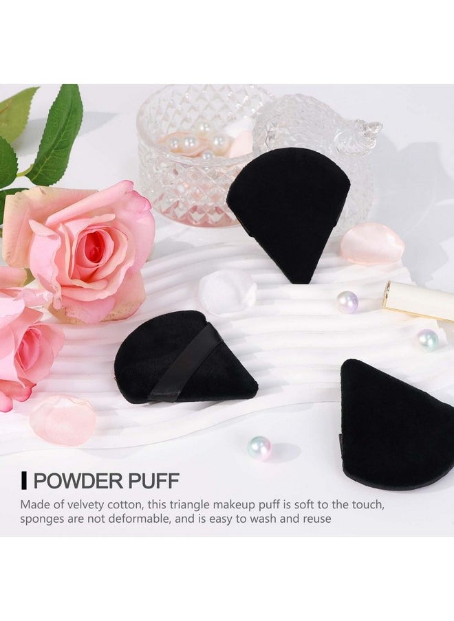 INOVERA (LABEL) - INOVERA (LABEL) 6 Pieces Powder Puff Face Makeup Sponge - Loose Foundation Blending Sponges Set - Triangle Shape Beauty Blender Tool For Wet & Dry Powders (Black) - Image 1