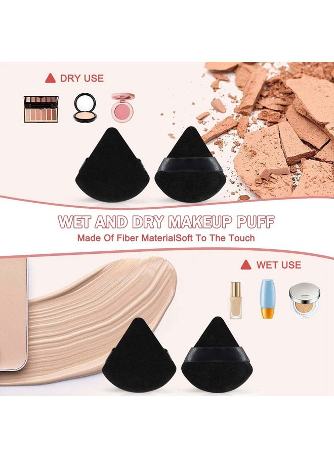 INOVERA (LABEL) - INOVERA (LABEL) 6 Pieces Powder Puff Face Makeup Sponge - Loose Foundation Blending Sponges Set - Triangle Shape Beauty Blender Tool For Wet & Dry Powders (Black) - Image 1