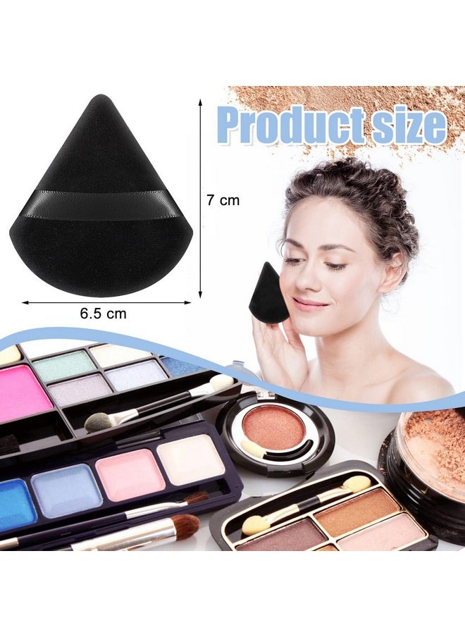 INOVERA (LABEL) - INOVERA (LABEL) 6 Pieces Powder Puff Face Makeup Sponge - Loose Foundation Blending Sponges Set - Triangle Shape Beauty Blender Tool For Wet & Dry Powders (Black) - Image 1