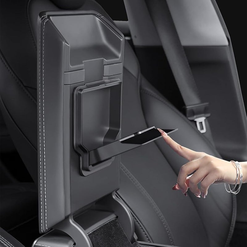 ABS Car Armrest Storage Box Large Compartment Center Console Organizer Black - Image 3