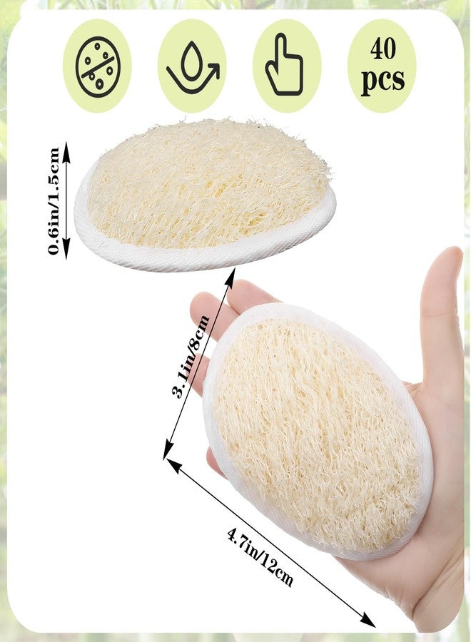 Xaajooio 40 Pcs Natural Loofah Sponge Pads Exfoliating Body Scrubber Sponge for Men and Women, Bath Shower and Spa - Image 2