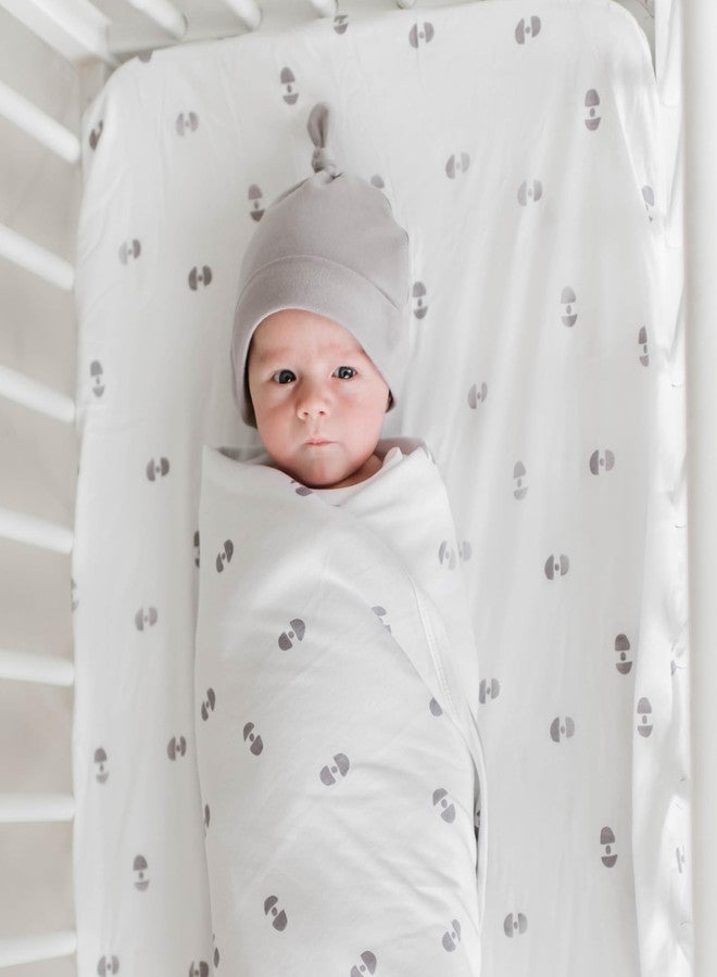 Pickle & Pumpkin Mini Crib Sheet with Geometric Pattern - 100% Organic Cotton Pack n Play Fitted Sheet - Premium Pack n Play Sheets - Compatible as Graco Pack n Play Sheet & Mini Crib Sheets - Pickle & Pumpkin - Image 3