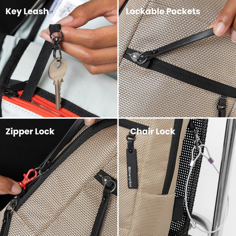 Sherpani Metro, Anti Theft Sling Bag, Sling Backpack, 5L Travel Bag, Shoulder Chest Purse, Crossbody Backpack for Women, Metal Hardware, Travel Gift (Straw Signature) - Image 3