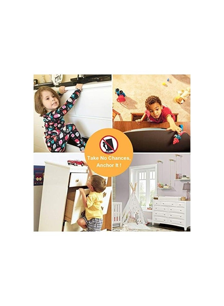 Generic Furniture Straps,(10-Pack) Wall Anchor, Furniture Anchors for Baby Proofing Safety  - Image 3