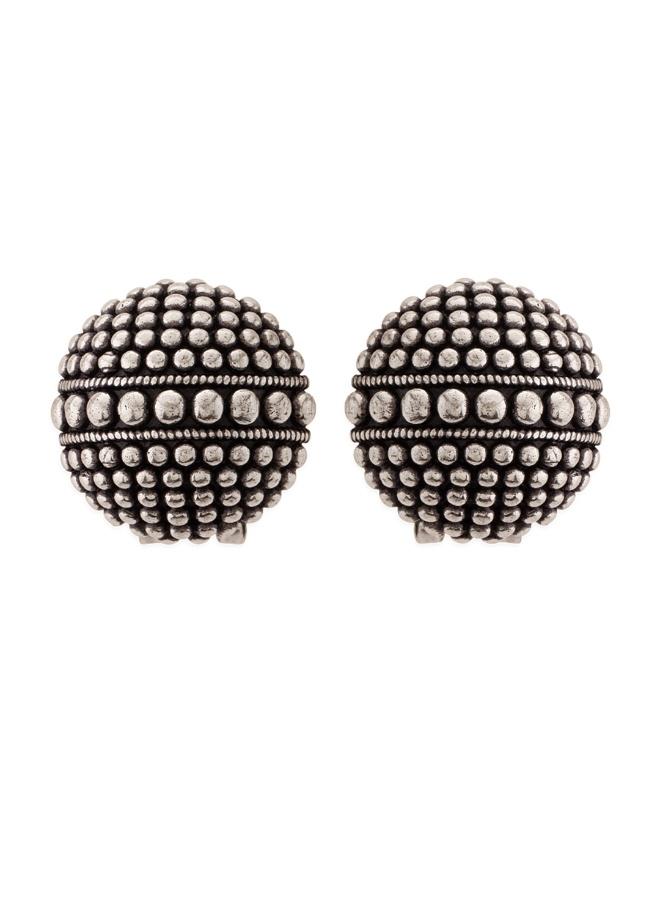 VOYLLA Oxidized Rava Ball Stud Earrings - Image 2