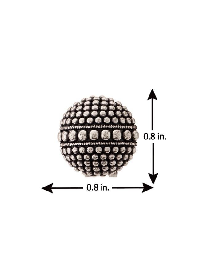VOYLLA Oxidized Rava Ball Stud Earrings - Image 5