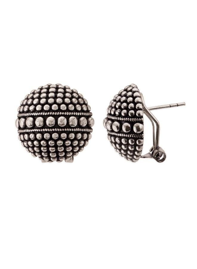 VOYLLA Oxidized Rava Ball Stud Earrings - Image 3