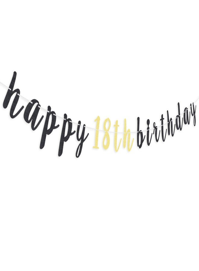LINGTEER Happy 18th Birthday Party Decorations,18th Birthday Glitter Garland Banner - Cheers to Eighteen Years Old Bday Party Backdrop Decoration Sign. - Image 4