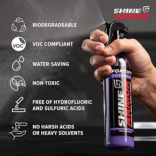 SHINE ARMOR Car Wax Spray and Ceramic Coating for Cars - 3 in One Waterless Car Wash and Detailing for Maximum Shine - High Gloss Top Coat, Protective Auto Wax - 16FlOz by Shine Armor - Image 5