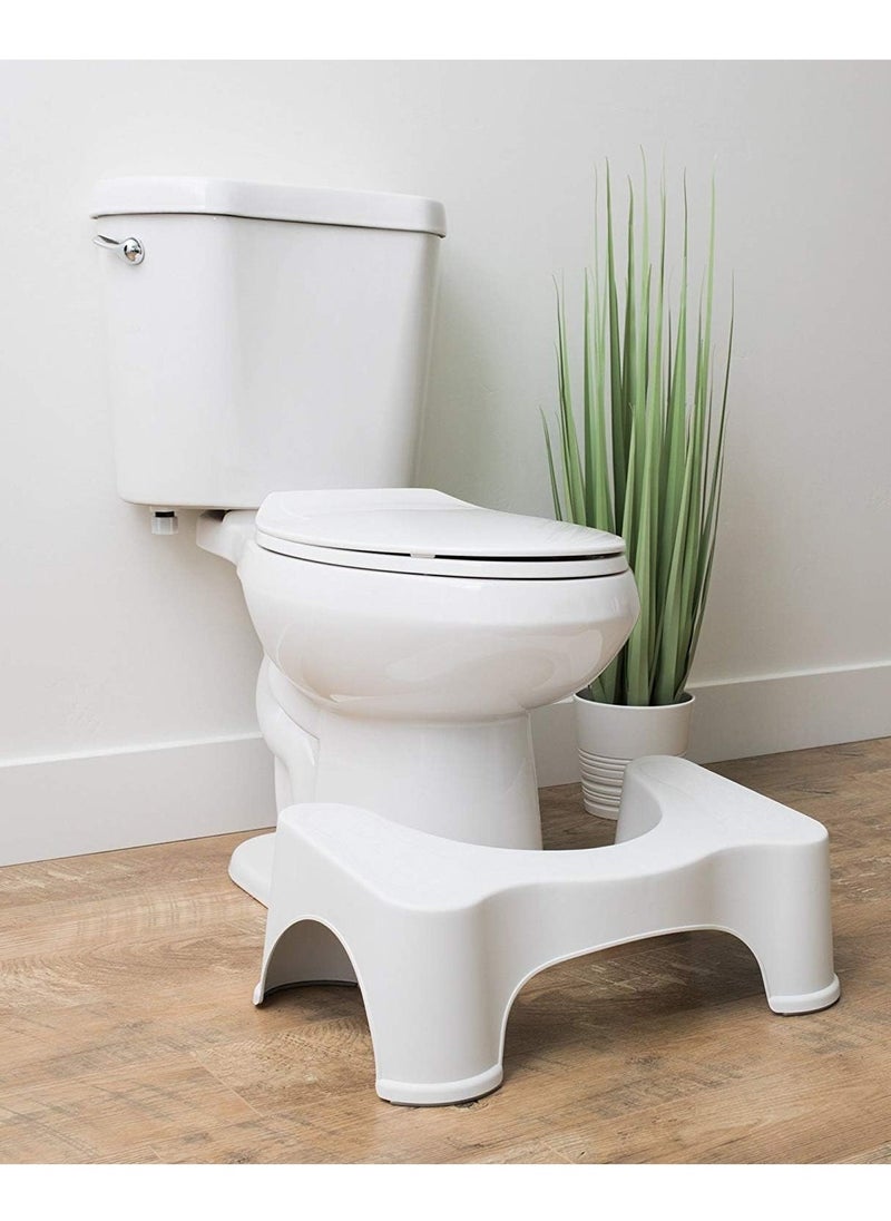 ELTRAZONE Plastic Foot Step for Western Toilet – Portable & Sturdy Toilet Stool for Potty Training | Comfortable Footrest for Kids & Adults | Made in India | White, Easy to Use, Non-Slip Design  - Image 1