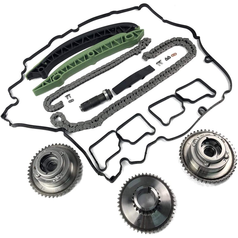 Niyako Timing Chain Kit  Camshaft Adjuster  Camshaft Timing Gear Replacement 2710503347 2710501400 2710501500 Fit 20122014 Mercedes Benz CLK200 E200 C200 C230 C250