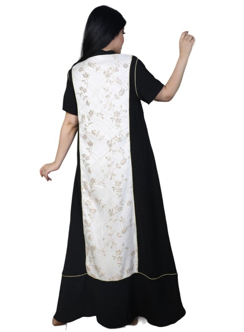 MyesuQ Long embroidered crepe dress  - Image 2