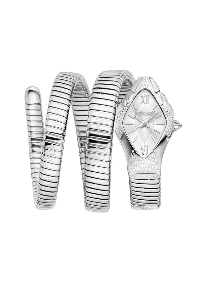 Just Cavalli جست كافالي ليدي سنيك كريستالو JC1L307M0015 - ساعة كوارتز أنثوية من الفولاذ المقاوم للصدأ ذات عقربين - Image 1