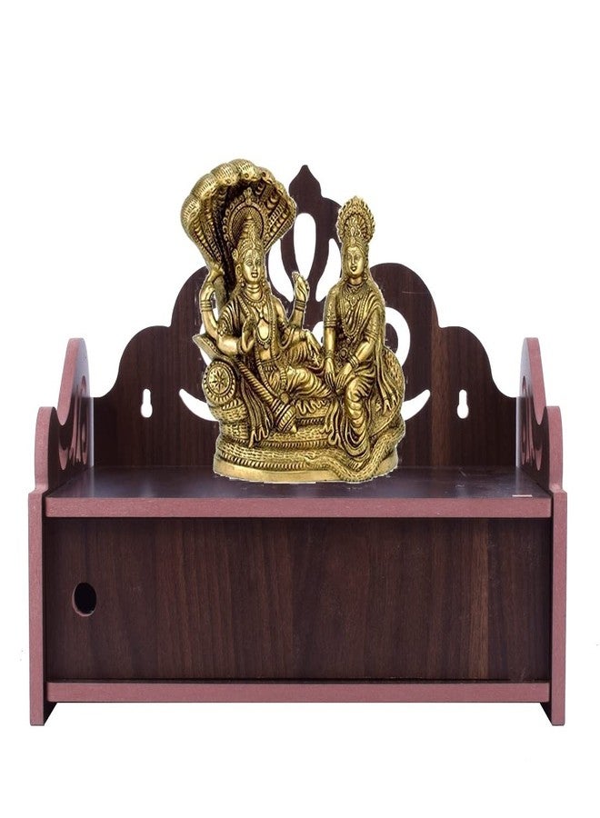 COMERT Beautiful MDF Wooden Temple,Home Temple, Pooja Mandir, Wall Hanging and Table Top Home Mandir Temple, Home Decor Beautiful Wooden Temple, (30*25*22 cm) (Brown 1) - Image 2
