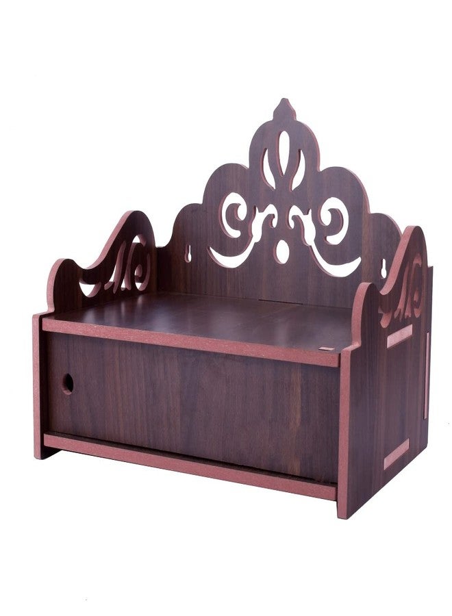 COMERT Beautiful MDF Wooden Temple,Home Temple, Pooja Mandir, Wall Hanging and Table Top Home Mandir Temple, Home Decor Beautiful Wooden Temple, (30*25*22 cm) (Brown 1) - Image 3