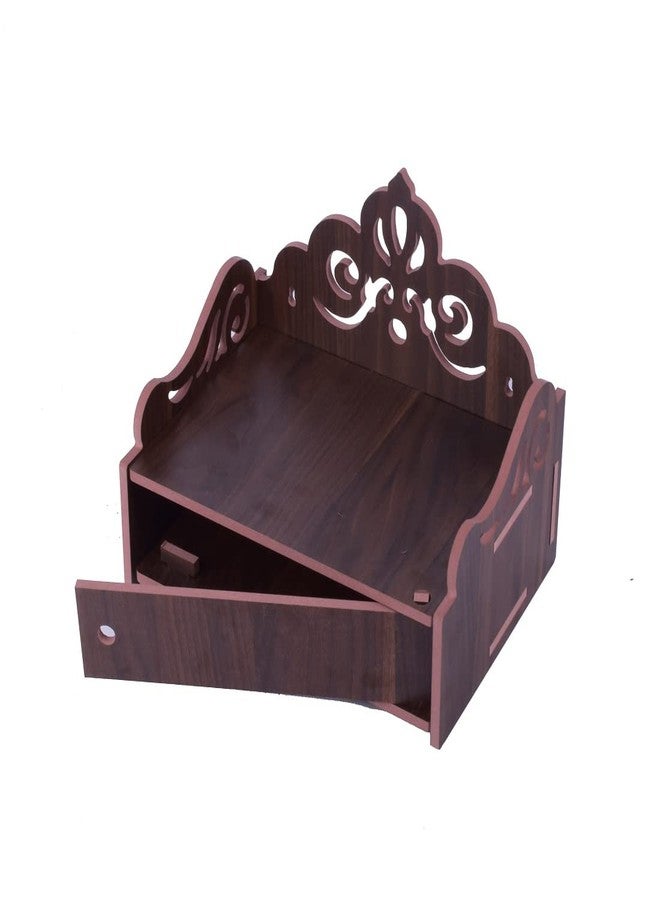 COMERT Beautiful MDF Wooden Temple,Home Temple, Pooja Mandir, Wall Hanging and Table Top Home Mandir Temple, Home Decor Beautiful Wooden Temple, (30*25*22 cm) (Brown 1) - Image 5