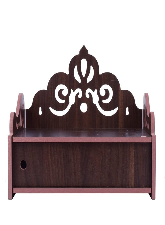 COMERT Beautiful MDF Wooden Temple,Home Temple, Pooja Mandir, Wall Hanging and Table Top Home Mandir Temple, Home Decor Beautiful Wooden Temple, (30*25*22 cm) (Brown 1) - Image 1