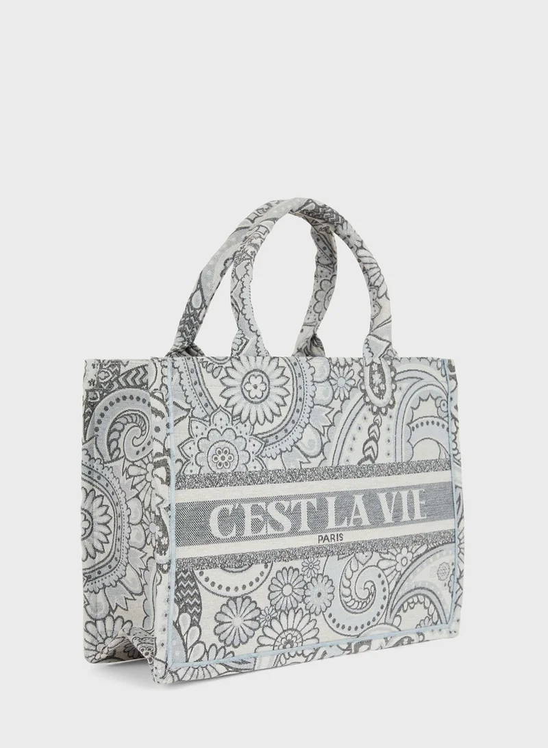 DeFacto Printed Tote Bag