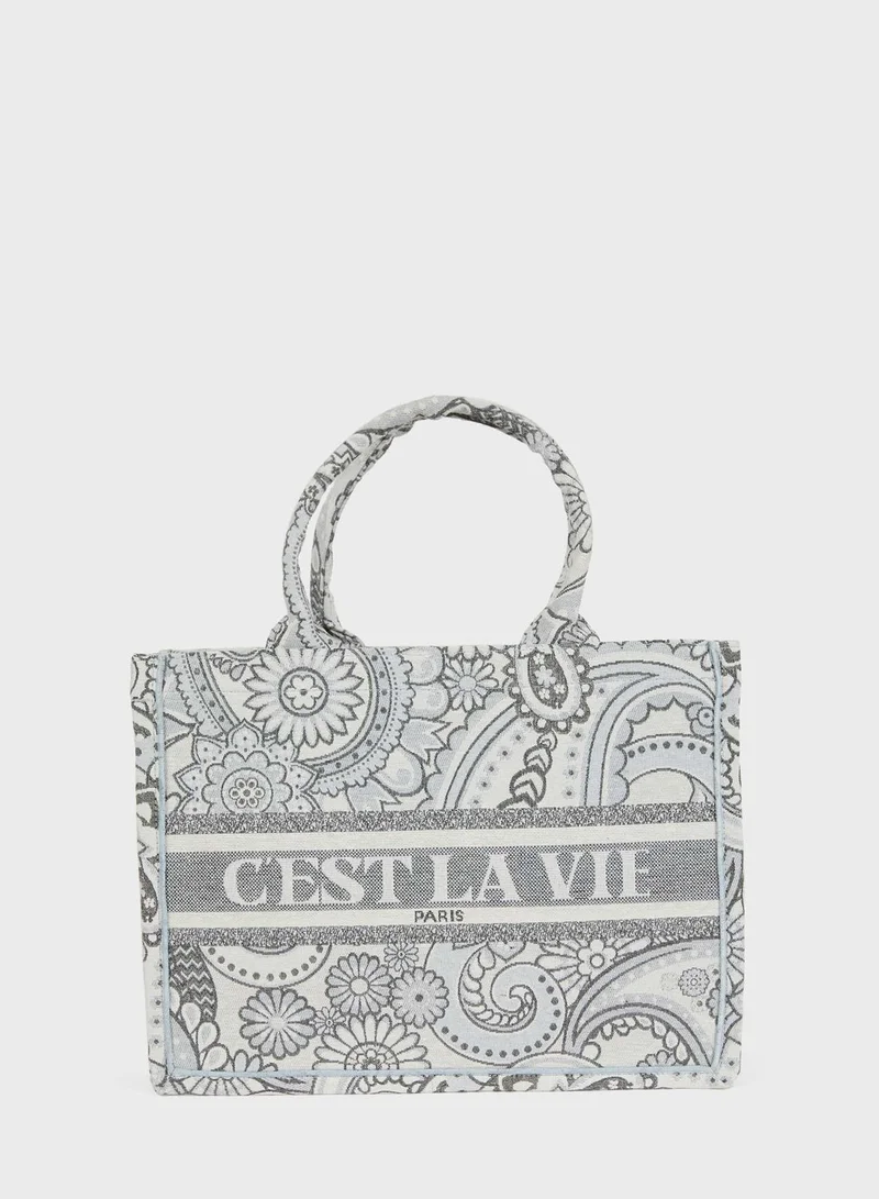 DeFacto Printed Tote Bag