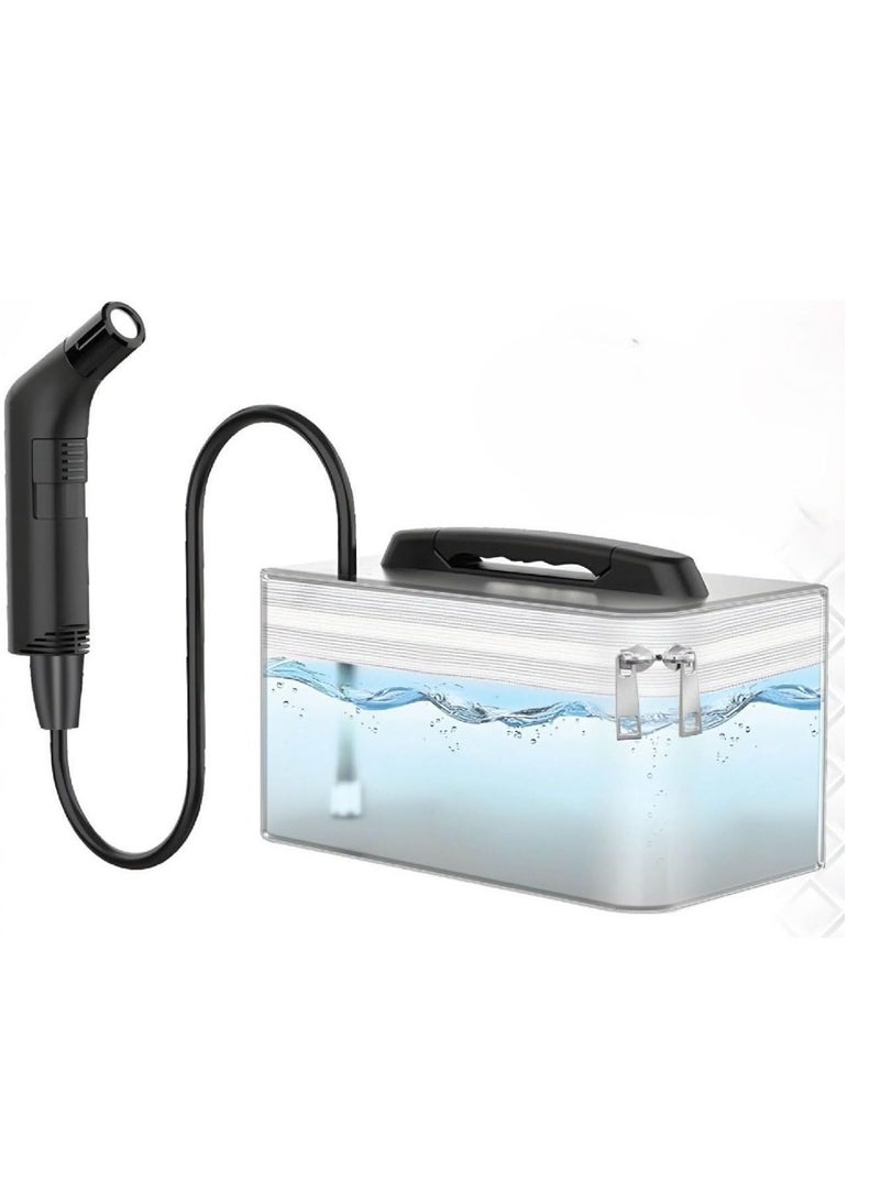 Portable Shattaf 2.5L Rechargeable Travel Camping Bidet Shower Sprayer of 120cm Hose Length DLC-IP3041 With Zipper Storage Bag  - Image 1