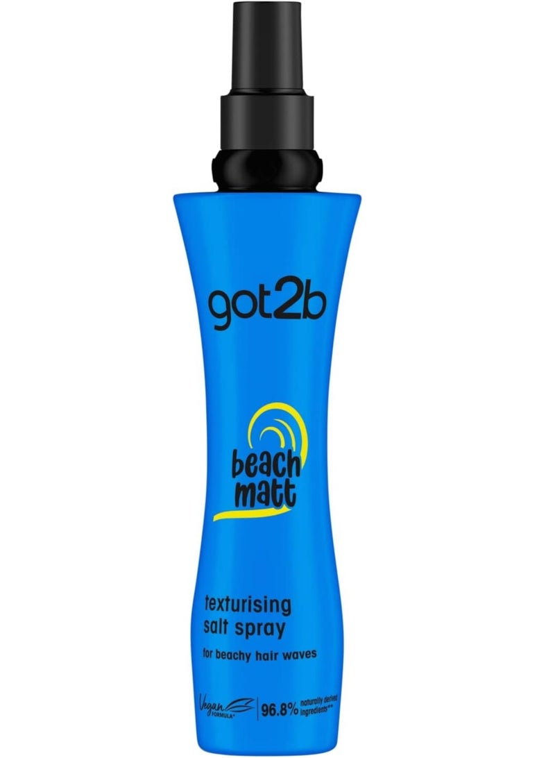 Schwarzkopf Got2B Beach Matt Salt Hair Spray Creates Waves And Textures With A Matt Finish 200 ML - Image 1