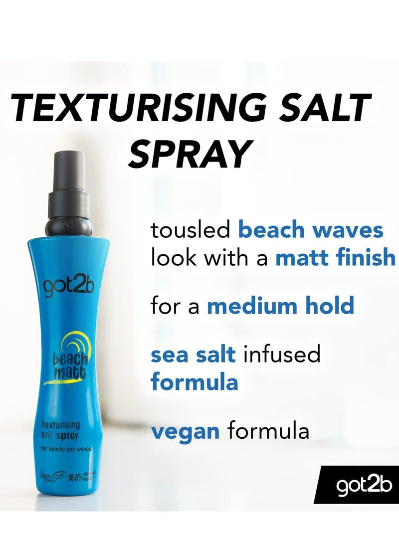 Schwarzkopf Got2B Beach Matt Salt Hair Spray Creates Waves And Textures With A Matt Finish 200 ML - Image 2