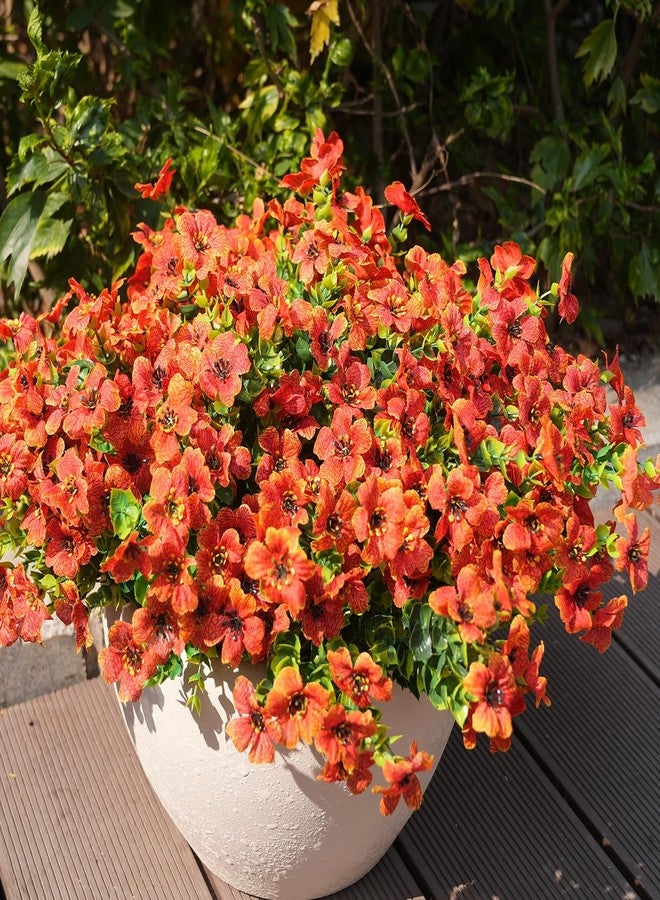 trytuny Artificial Flowers for Outdoor, 16 Bundle UV Resistant Fake Silk Flowers, Realistic Faux Plants for Outside Indoor Porch Patio Window Box Planter Home Decor (16, Orange) - Image 5