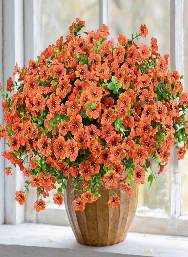 trytuny Artificial Flowers for Outdoor, 16 Bundle UV Resistant Fake Silk Flowers, Realistic Faux Plants for Outside Indoor Porch Patio Window Box Planter Home Decor (16, Orange) - Image 4