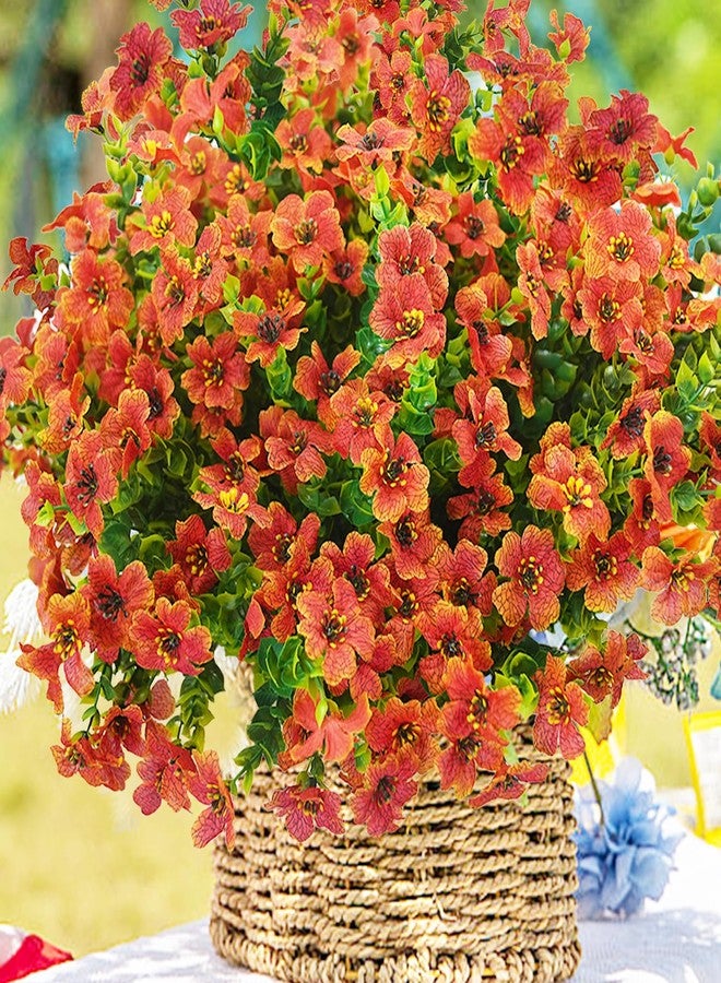 trytuny Artificial Flowers for Outdoor, 16 Bundle UV Resistant Fake Silk Flowers, Realistic Faux Plants for Outside Indoor Porch Patio Window Box Planter Home Decor (16, Orange) - Image 3