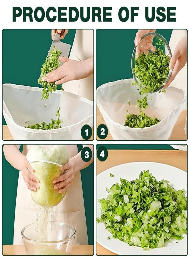 Supvox® Drawstring Mesh Bags Strainer Sacks for Straining, Cheesecloth Alternatives for Brewing, Nut Milk, Yogurt & Herbs, 40cm Large Open Design, Food Grade Fine Mesh Strainer Sack, Pack of 5 - Image 4