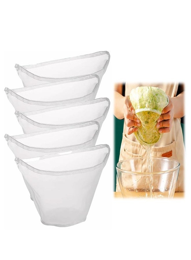 Supvox® Drawstring Mesh Bags Strainer Sacks for Straining, Cheesecloth Alternatives for Brewing, Nut Milk, Yogurt & Herbs, 40cm Large Open Design, Food Grade Fine Mesh Strainer Sack, Pack of 5 - Image 1