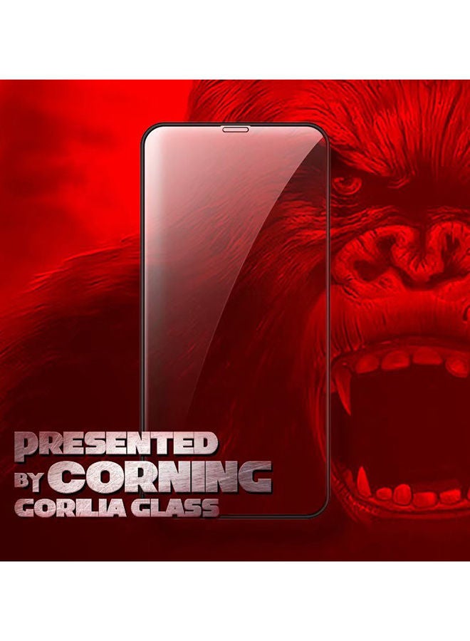 NIBEMINENT Gorilla Guard Tempered Glass Screen Protector For Apple 2019 iPhone Xs Max 6.5inch Clear/Black - Image 2