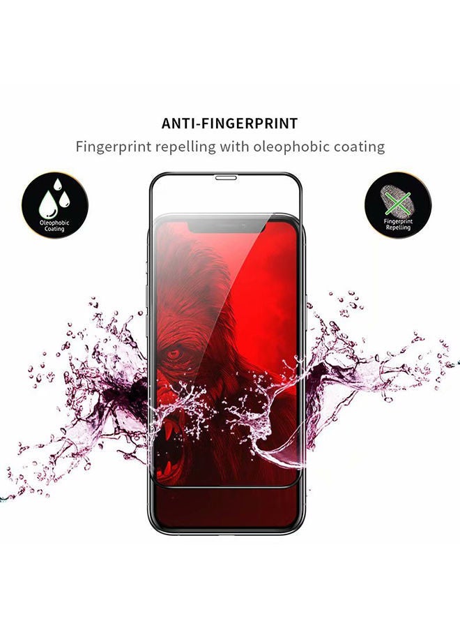 NIBEMINENT Gorilla Guard Tempered Glass Screen Protector For Apple 2019 iPhone Xs Max 6.5inch Clear/Black - Image 3