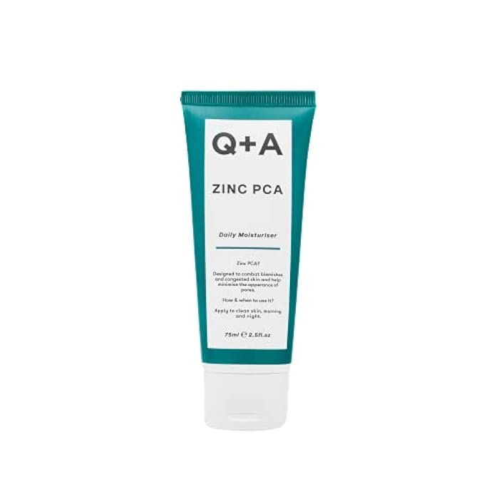 Q+A Zinc PCA Daily Moisturizer (75ml), Hydrating Moisturizer Face Cream for Oily and Blemish-Prone Skin, with Niacinamide and Ginseng, Oil Control and Pore Minimising, Fragrance Free Skincare - Image 1