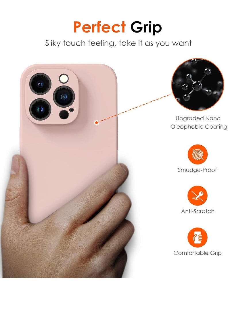 ELTRAZONE Camera Protection Case for iPhone 14 Pro Max 6.7" [Military Grade Shockproof], 1 Phone Case + 2 Tempered Glass Screen Protector, 3 in 1 Protective Back Slim Cover-Pink - Image 5