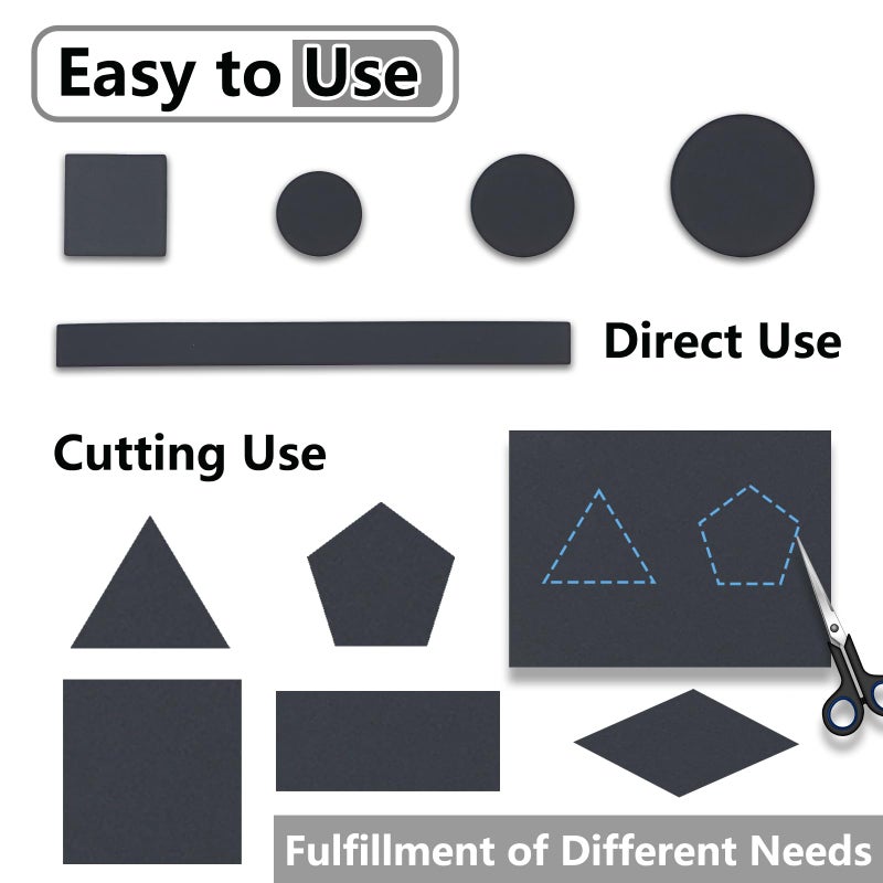 Jayen 132 Pcs Non Slip Self-Adhesive Silicone Cuttable Furniture Pads, Anti-Sliding Anti-Scratch Rubber Floor Protectors for Any Furniture and Appliances - Black (Matte) - Image 4