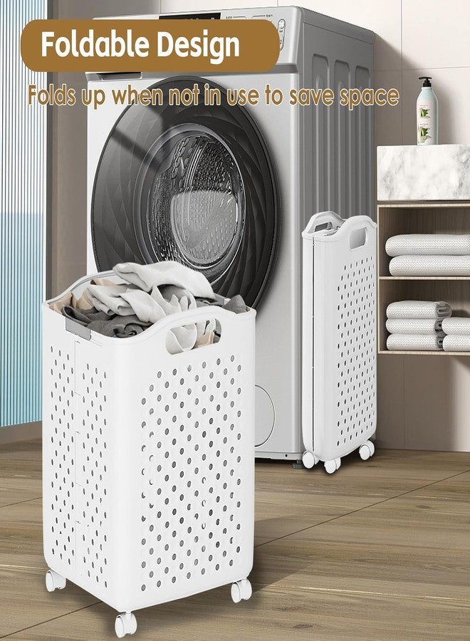 LAYZOO Laundry Magic Mover Mini | Foldable Laundry Basket with Wheels & Handles | Breathable Storage Organizer for Clothes, Toys & Daily Essentials | Cream White (COLLAPSIBLE LAUNDRY BASKET BIG) - Image 5