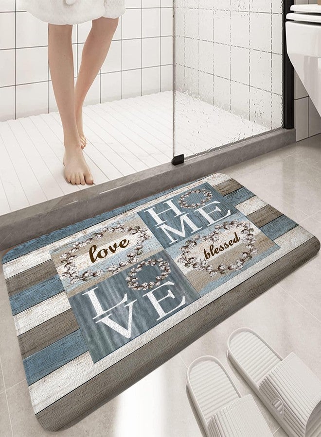 iTapnoom Rustic Floral Flower Bath Mat, Sweet Love Home Non Slip Absorbent Floor Rugs Quick Dry Soft Velvet Rugs Carpets, for Bathtub Bathroom Bedroom Kitchen, 17x29 Inch - Image 4