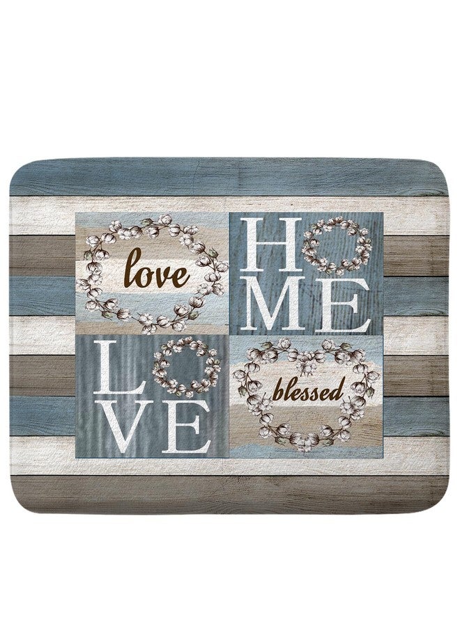 iTapnoom Rustic Floral Flower Bath Mat, Sweet Love Home Non Slip Absorbent Floor Rugs Quick Dry Soft Velvet Rugs Carpets, for Bathtub Bathroom Bedroom Kitchen, 17x29 Inch - Image 3