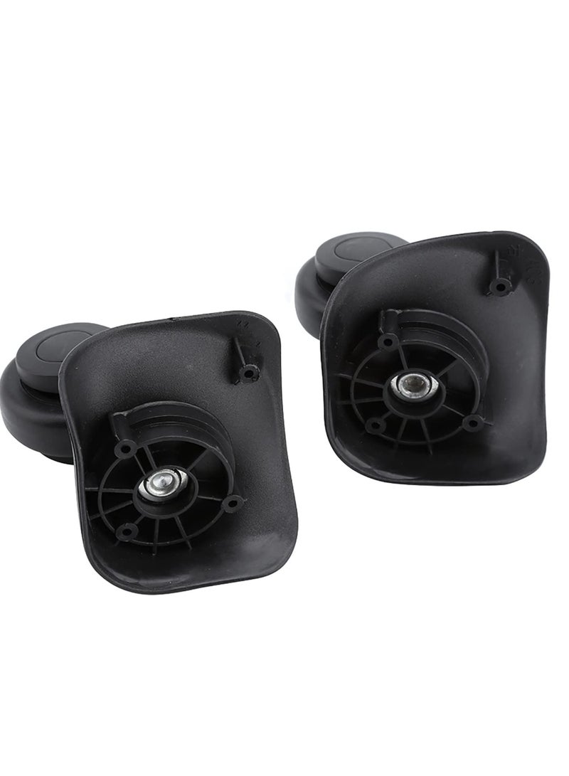 عجلات بديلة، 2 قطعة، بولي كلوريد الفينيل، دوارة، محمل أسطواني مزدوج، مرنة، حاملة، عجلات حقيبة عالمية