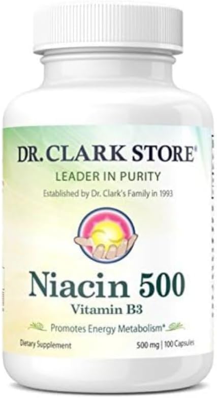 Dr Clark Store Niacin 500 Vitamin B3 Supplement for Adults - Image 1