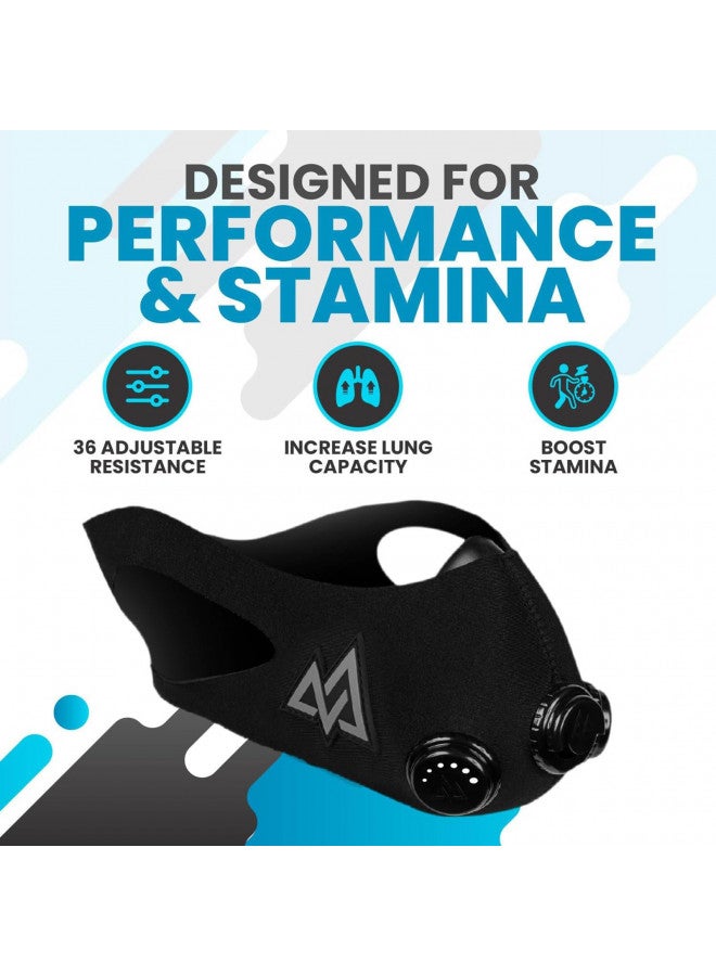 TRAININGMASK Elevation Training Mask 2.0 Blackout + Spray Clean - Multi-Patented with Clincal Studies for Stamina, Endurance, Running and More! (Small) - Image 2