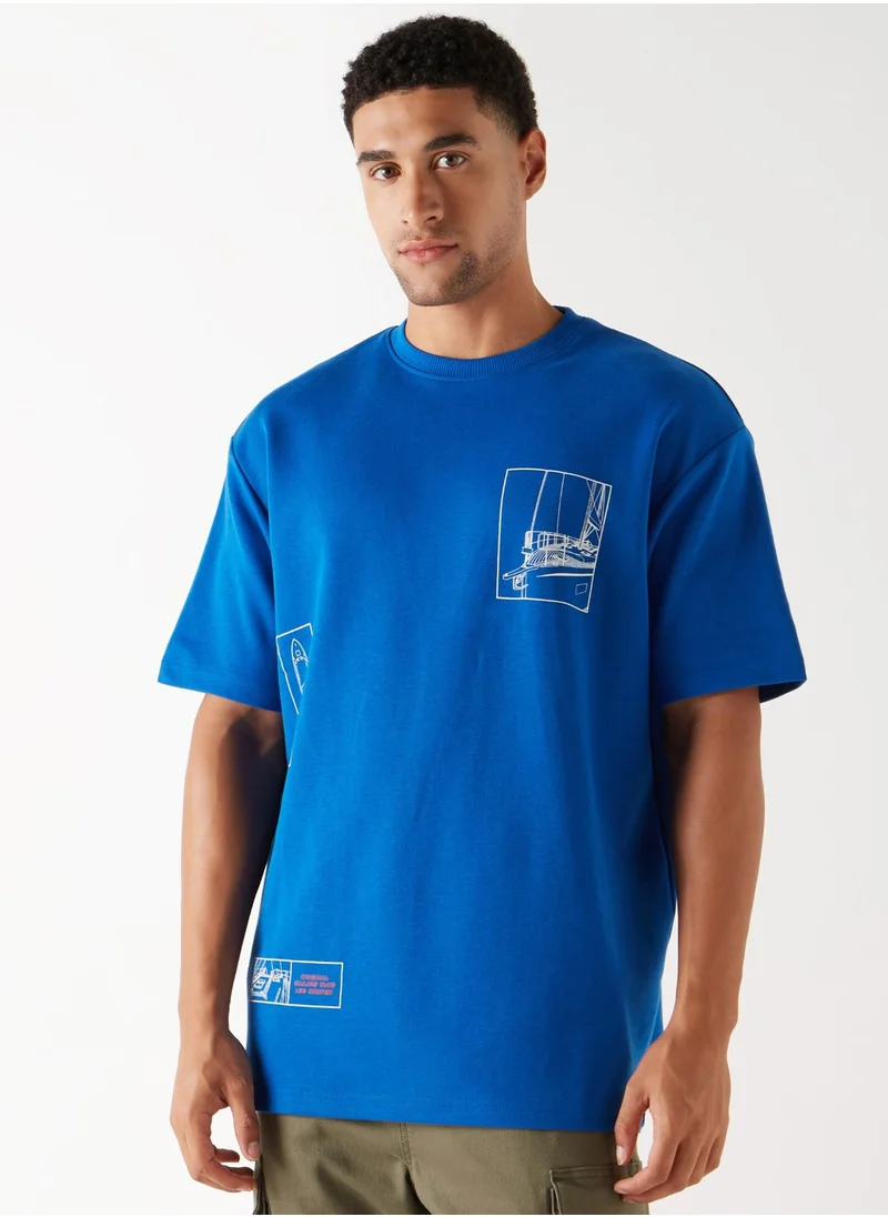 لي كوبر Logo Crew Neck T-Shirt