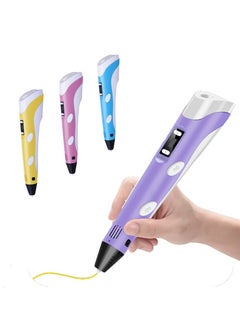 Generic 3D Pen, 3d Printing Pen with LCD Display, Drawing Stencils Doodler with 3 Colors PLA Filament Refills, Art Crafts Gift for Kids & Adults, Stepless Speed  - Image 2