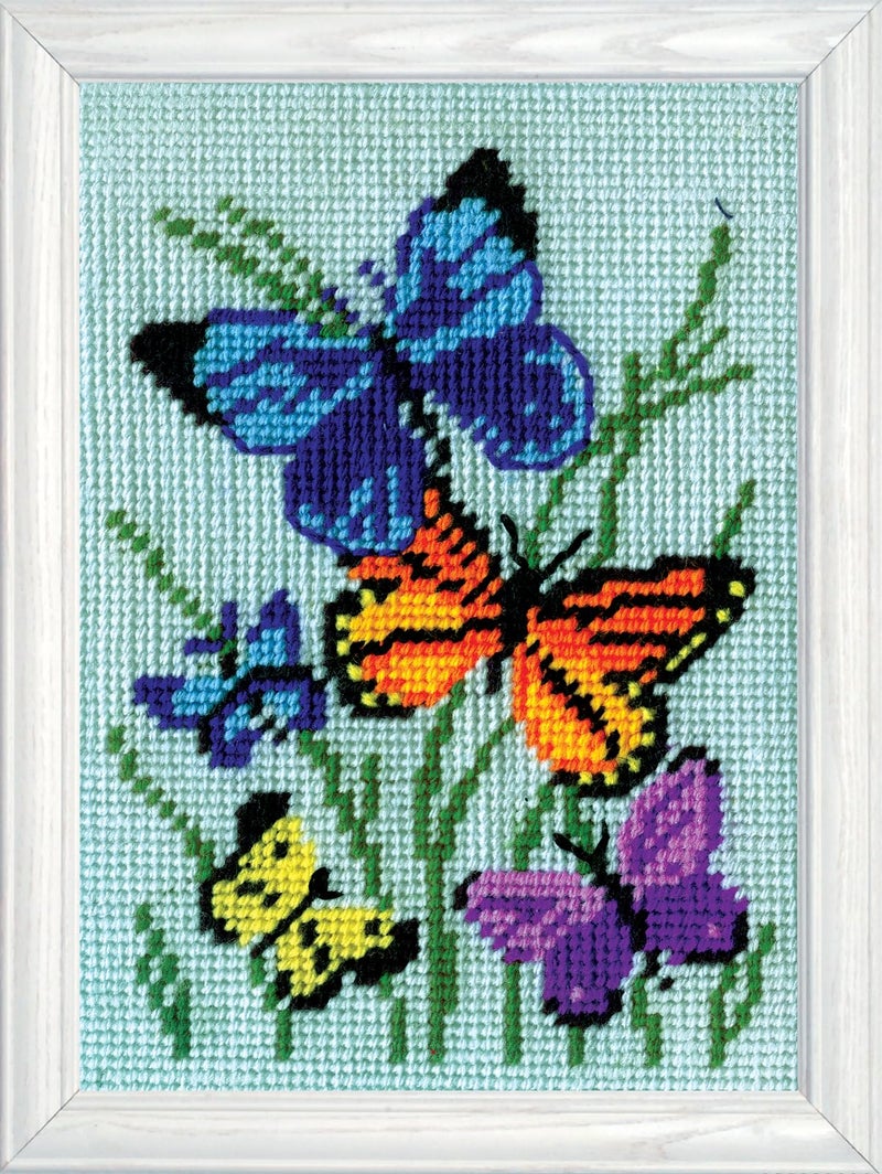 Design Works Design Works Crafts 2569 Needlepoint Kit Butterflies Galore 5 X 7 Needlepoint Kit Butterflies Galore