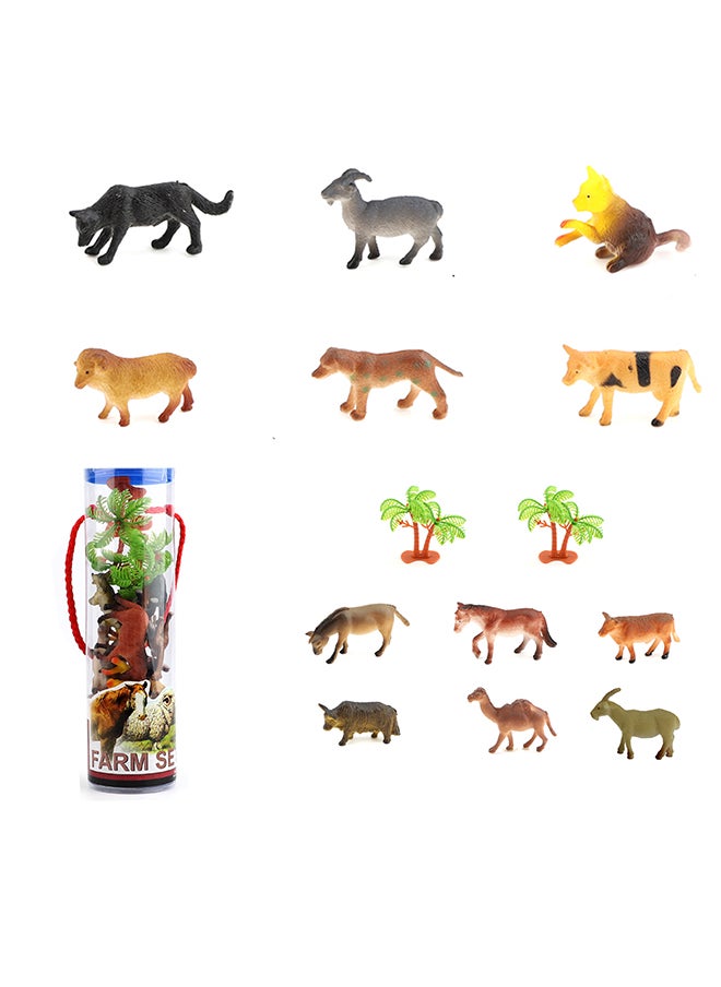 Galaxy Toys - Galaxy Farmyard Friends Animal Set - 14 Pieces | Realistic Farm Animal Figures with Accessories in Portable Container - Image 1