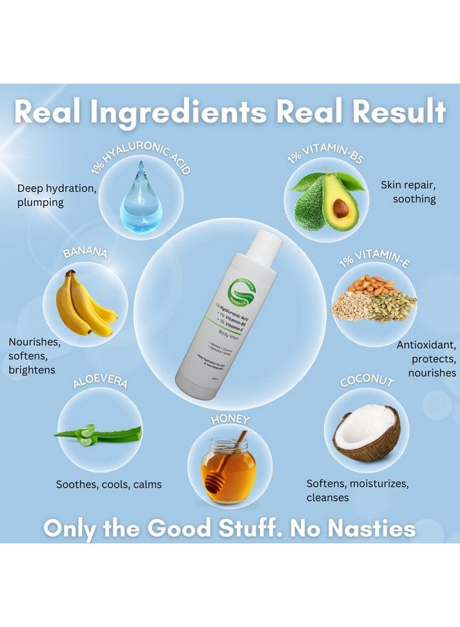 Greenviv 1% Hyaluronic Acid + 1% Vitamin B5 + 1% Vitamin E Intense Hydration & Nourishing Body Wash | Deeply Hydrates, Softens & Revitalizes Skin | 200ml - Image 5