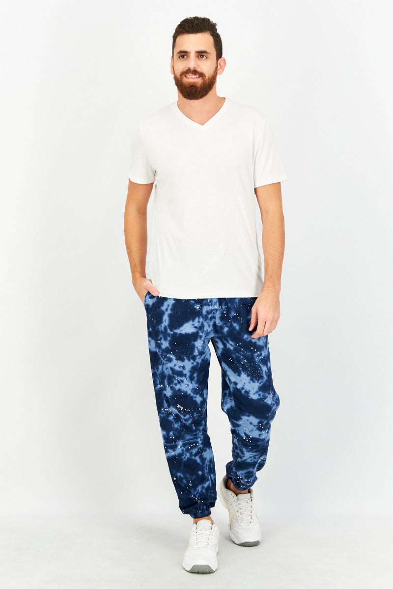Sovereign Code Men Regular Fit Tie Dye Drawstring Jogger Pant, Navy - Image 2