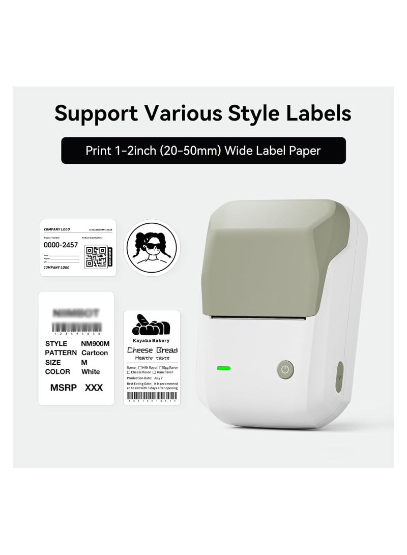 B1 Label Maker Machine, Thermal Label Printer, Bluetooth Label Maker, 2 Inch Label Maker with 2'' X1.18'' Labels, Supports Ios & Android and Pc, Easy To Use for Office, Home, Business, Holiday Present - Image 2